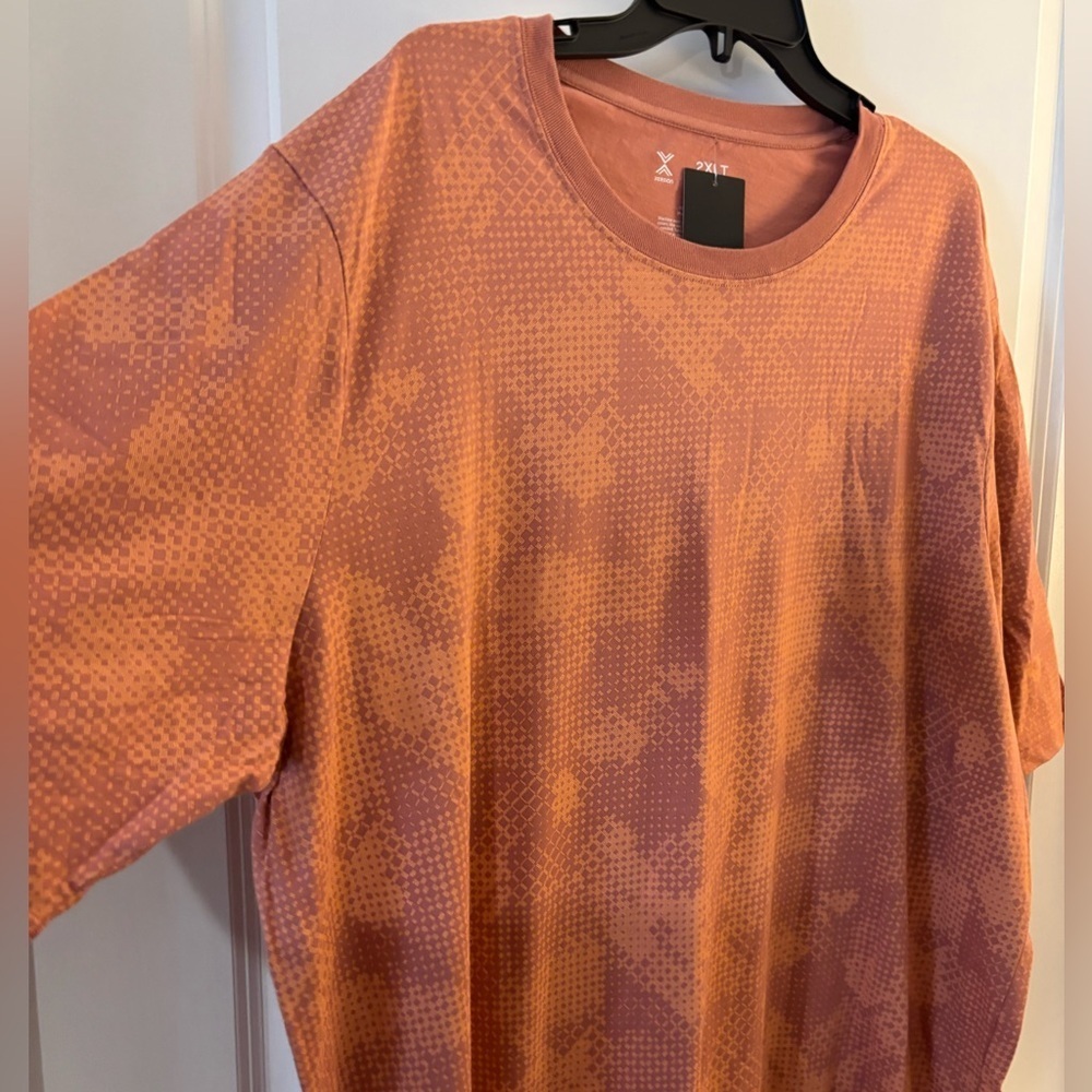 NWT Mens Xersion Short Sleeve Patterned Shirt Sz 2XLT
